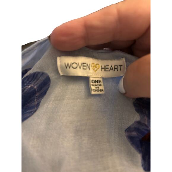 Woven Heart Lightweight Boho Floral Kimono, One Size - Picture 4 of 4